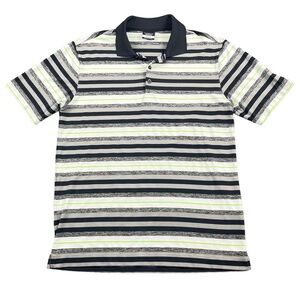 Nike Golf Shirt Mens Medium Polo‎ Black Green White Collared Dry-Fit Athletic